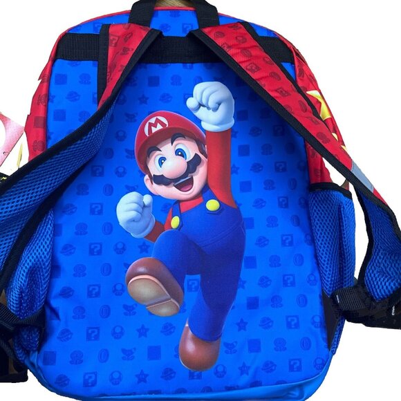Nintendo Super Mario Bros NWT Book Bag Mario Luigi Yoshi Adjustable - Picture 6 of 6